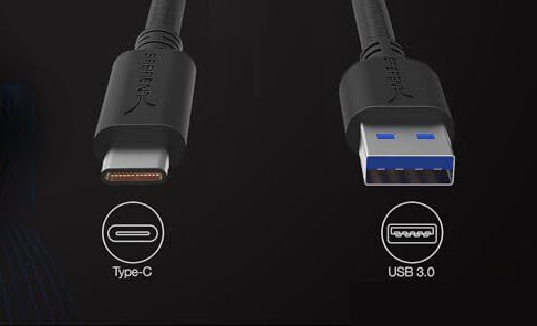 SABRENT CB-C6X6 6-Pack 22AWG Premium 6ft USB-C to USB A 2.0 Cables 